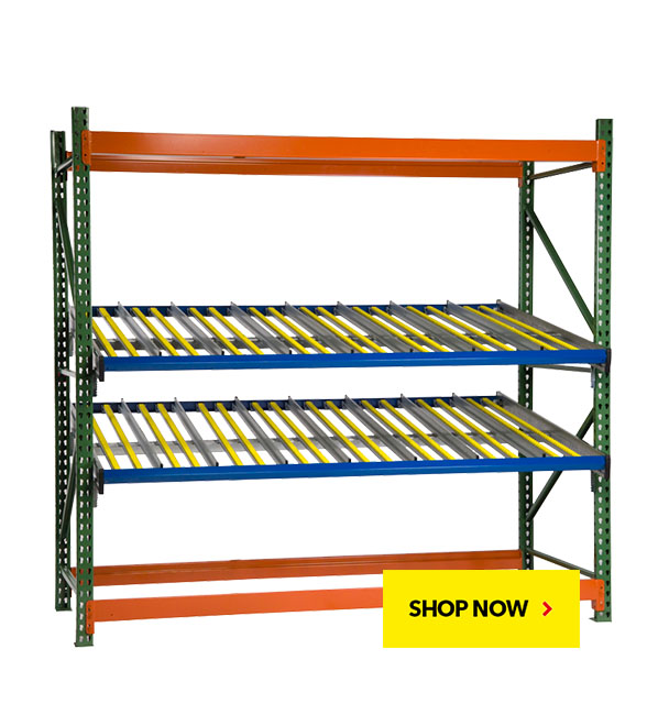 BUY NOW! KDR Gravity Flow Rack Levels for Pallet Racking. SSI Schaefer. Proudly made in USA.
