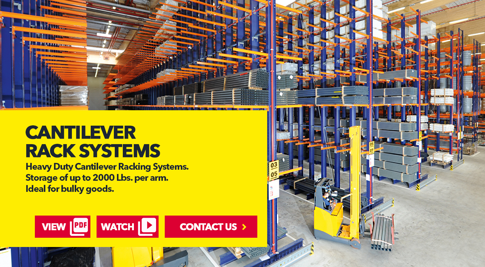 Cantilever Rack Systems by SSI Schaefer USA Download Guide, Watch Video, Contact Us. www.chaefershelving.com