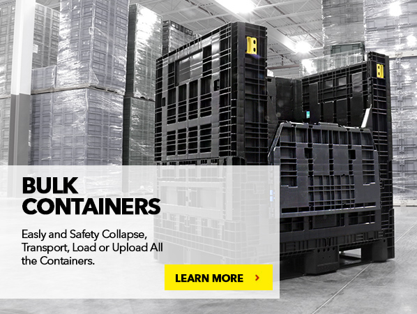BULK CONTAINERS. Easly and safety collapse, transport, load or upload all the containers.