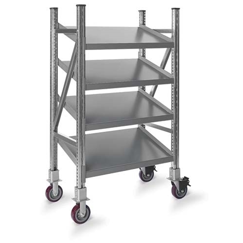 Schaefer Mobile Tilted Shelf On Line Shelving for all your assembly line picking and storage needs, by SSI Schaefer