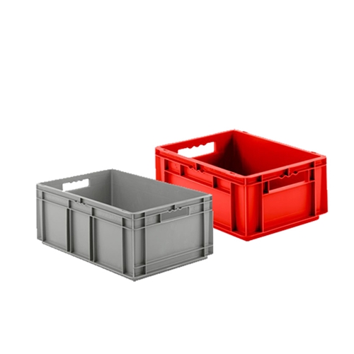 Schaefer Solid Euro Fix Containers for food, industrial, distribution processes, by SSI Schaefer