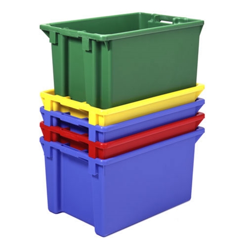 Stack & nest Containers to save significant costs in storage and returns, by SSI Schaefer