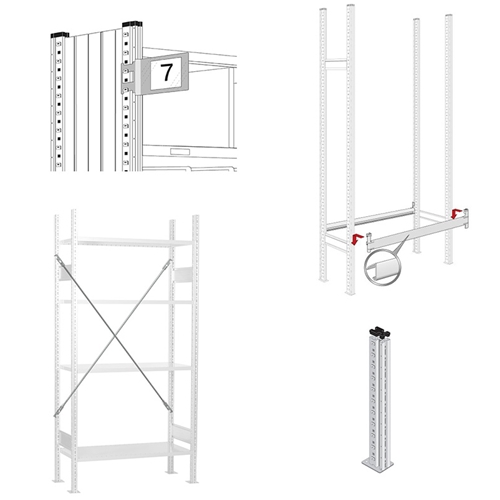 Accessories for R3000 & R4000 Heavy Duty Shelving Units, by SSI Schaefer