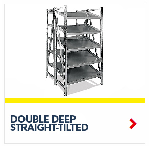 Schaefer Double Deep Straight Tilted Starter On Line Shelving for all your assembly line picking and storage needs, by SSI Schaefer