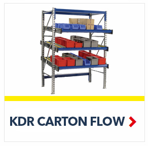 KDR Gravity Flow Rack Shelving for improved picking and storage efficiency, by SSI Schaefer