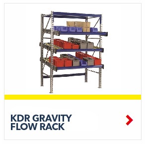 KDR Gravity Flow Rack Shelving units for improved picking and storage efficiency, by SSI Schaefer