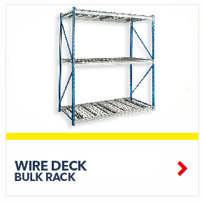 Bulk Rack Shelving units with wire decking for all manual storage requirements on your Warehouse or Distribution Center, from SSI Schaefer