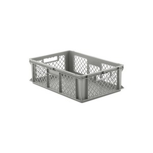Looking: EF stackable Container Solid Base/Mesh Sides  23.7"L x 15.8"W x 7.1"H  | By Schaefer USA. Shop Now!