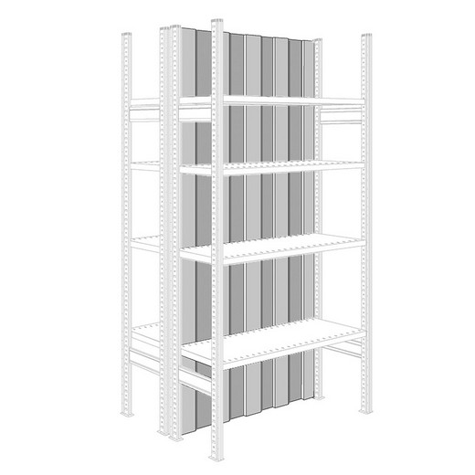 Looking: 50"W x 118"D R3000 Shelving Center Panels Solid Galvanized | By Schaefer USA. Shop Now!