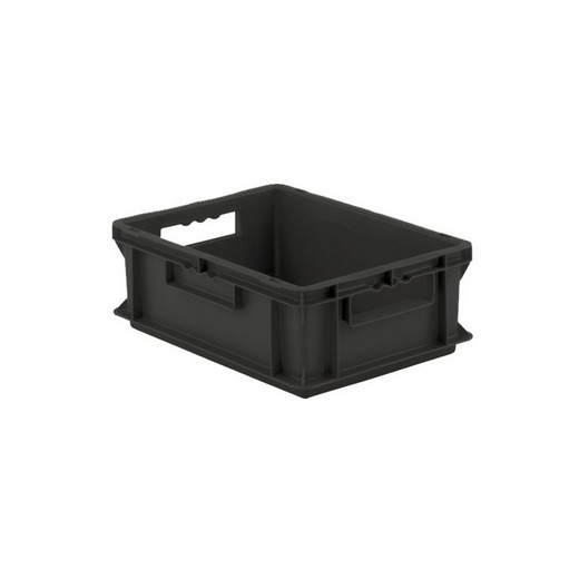 Looking: EF Stackable Conductive Container Solid Base/Sides 15.8"L x 11.9"W x 5.6"H  | By Schaefer USA. Shop Now!