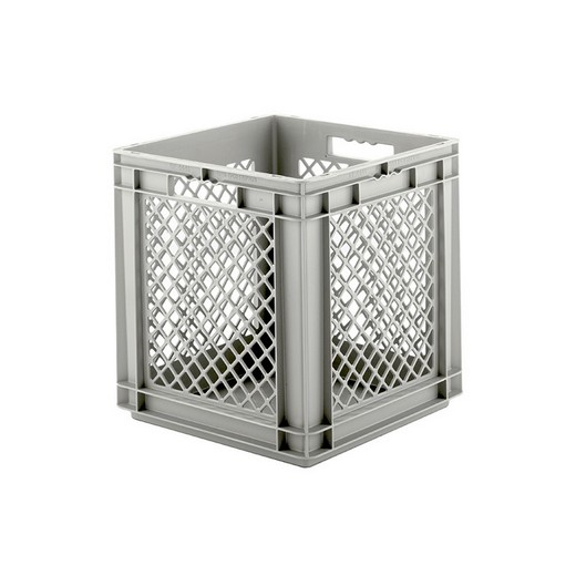 Looking: EF stackable Container Solid Base/Mesh Sides  15.8"L x 15.8"W x 16.6"H  | By Schaefer USA. Shop Now!