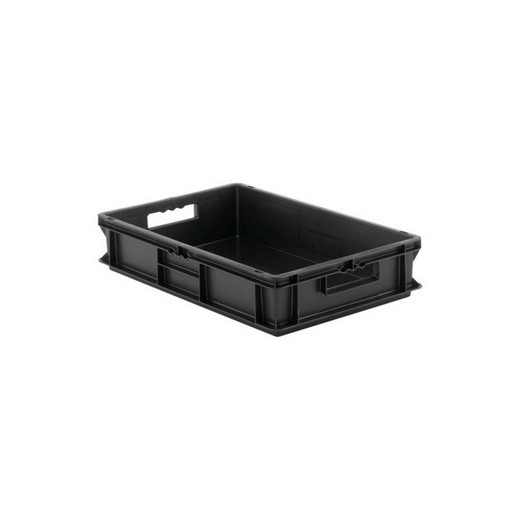 Looking: EF Stackable Conductive Container Solid Base/Sides 23.7"L x 15.8"W x 4.8"H  | By Schaefer USA. Shop Now!