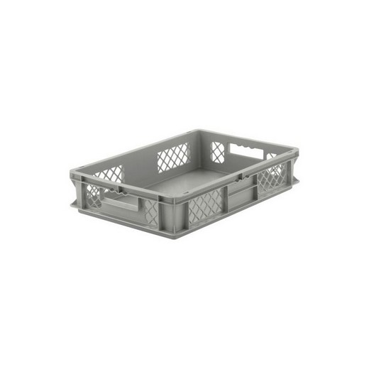 Looking: EF stackable Container Solid Base/Mesh Sides  23.7"L x 15.8"W x 4.8"H  | By Schaefer USA. Shop Now!