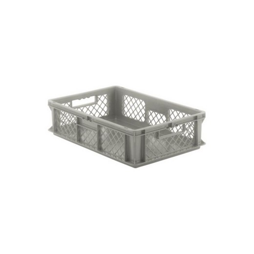 Looking: EF stackable Container Solid Base/Mesh Sides  23.7"L x 15.8"W x 5.6"H  | By Schaefer USA. Shop Now!
