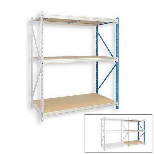 Looking: 87"H x 96"W x 48"D Bulk Rack Particle Board Add-on Shelving 3 Levels | By Schaefer USA. Shop Now!