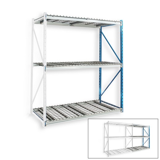 Looking: 123"H x 48"W x 24"D Bulk Rack Wire Deck Add-on Shelving 3 Levels | By Schaefer USA. Shop Now!