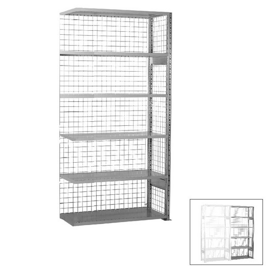 Looking: 98"H x 48"W x 18"D R3000 Heavy Duty Add-on Closed Wire Shelving 6 Levels - Galvanized | By Schaefer USA. Shop Now!