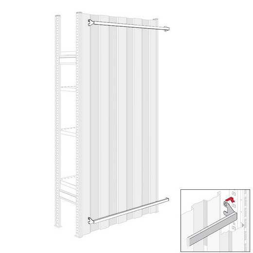 Looking: 36"W R3000 Industrial Shelving Beam for Outer Back Panels | By Schaefer USA. Shop Now!
