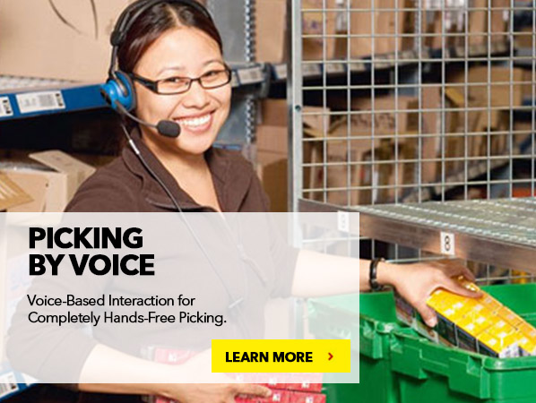 PICK BY VOICE. Voice-Based Interaction for Completely Hands-Free Picking.