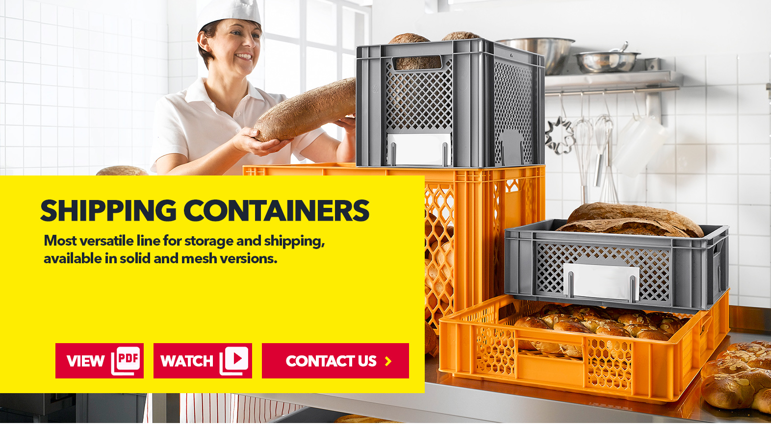 Reusable Shipping Containers by SSI Schaefer USA Download Guide, Watch Video, Contact Us. www.chaefershelving.com