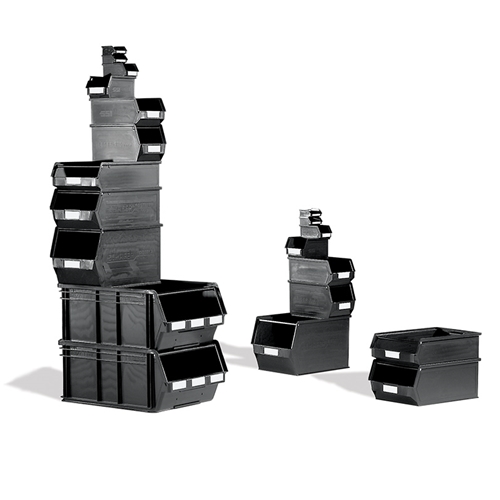 Schaefer Conductive Plastic Bins for the storage of electronic components, by SSI Schaefer