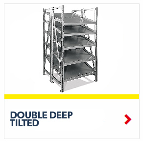 Schaefer Double Deep Tilted Starter On Line Shelving for all your assembly line picking and storage needs, by SSI Schaefer