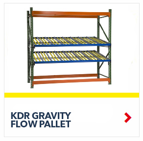 KDR Gravity Flow Rack Levels for Pallet Rack Shelving for improved picking and storage efficiency, by SSI Schaefer