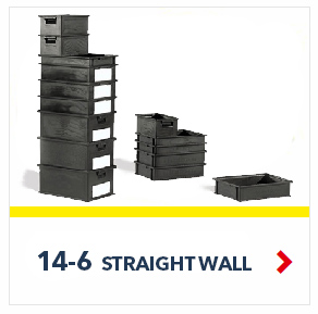 Schaefer Conductive 14 6 Containers Straight Wall for the storage of electronic components, by SSI Schaefer