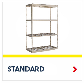 Standard Rivet Shelving for Office, Retail, Home, Everyday Storage applications, from SSI Schaefer