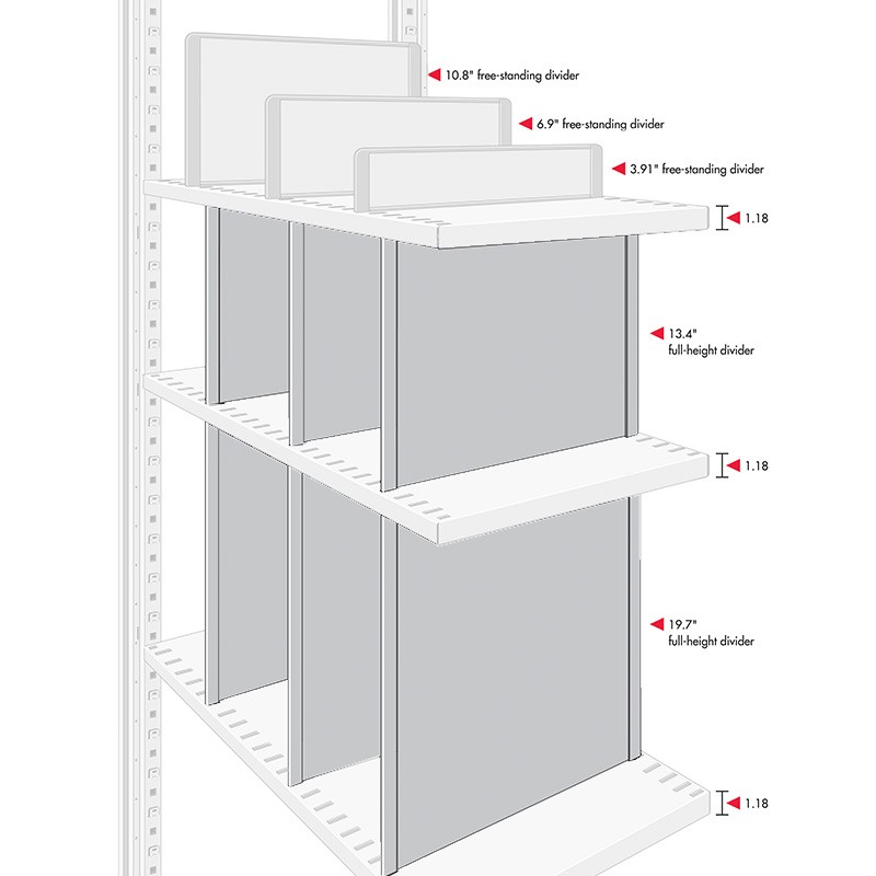 20"H x 16.5"D R3000 Shelving FullHeight Self