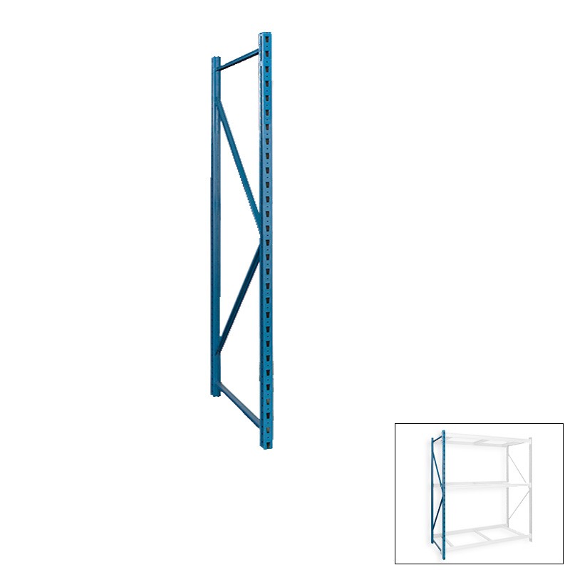 99"W x 48"D Bulk Rack Frame Blue. Bulk Rack