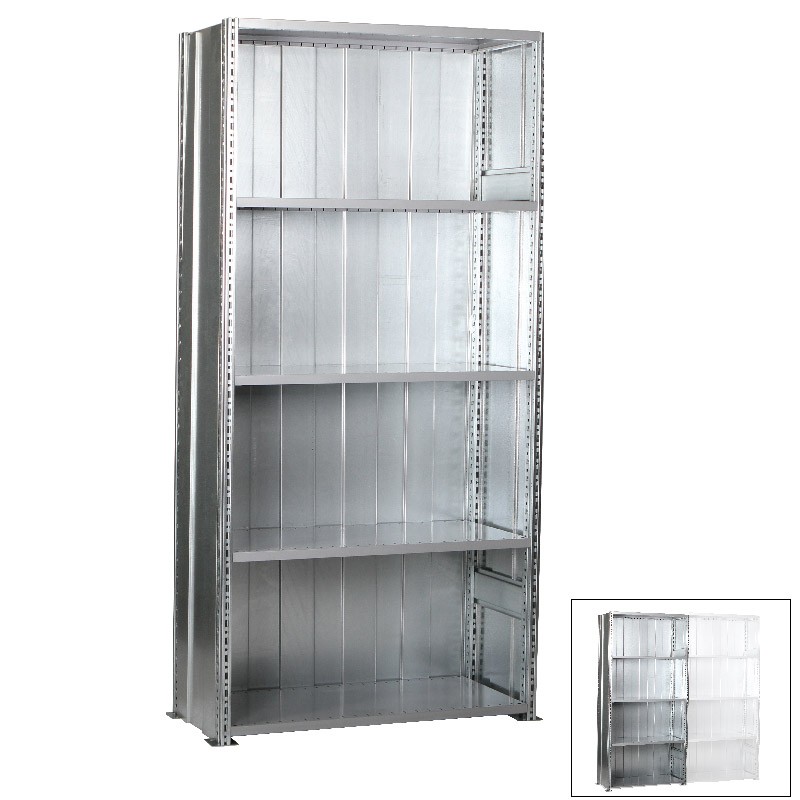 85"H x 51"W x 20"D R3000 Heavy Duty Starter Closed Solid Shelving 5