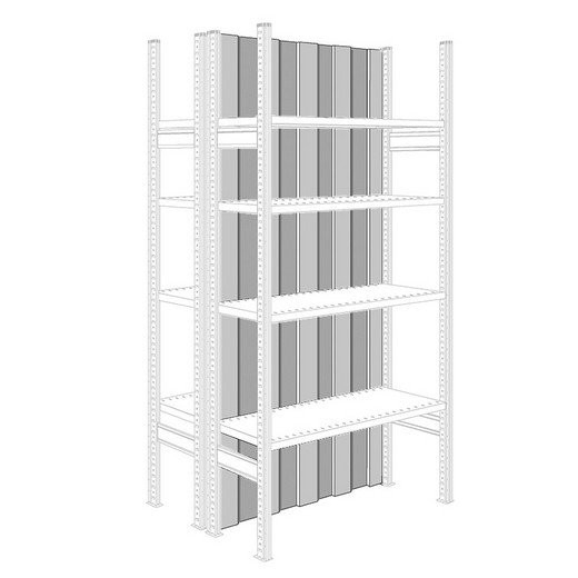 Looking: 50"W x 98"D R3000 Shelving Center Panels Solid Galvanized | By Schaefer USA. Shop Now!