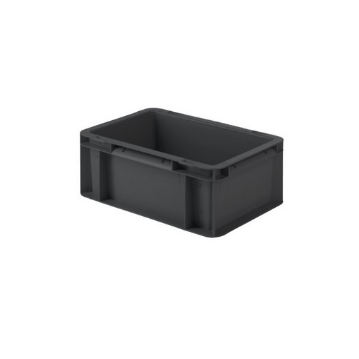 Looking: EF Stackable Conductive Container Solid Base/Sides 11.9"L x 7.9"W x 4.7"H  | By Schaefer USA. Shop Now!