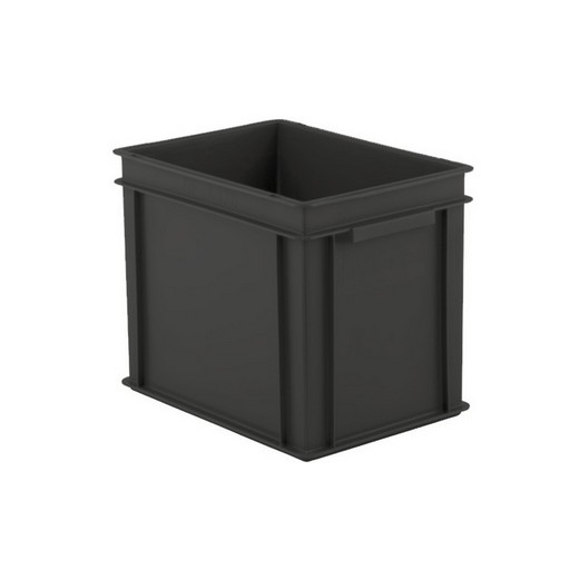 Looking: EF Stackable Conductive Container Solid Base/Sides 15.8"L x 11.9"W x 12.6"H  | By Schaefer USA. Shop Now!