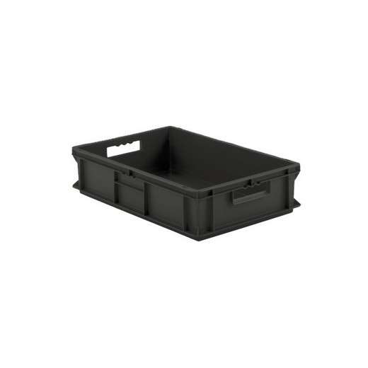 Looking: EF Stackable Conductive Container Solid Base/Sides 23.7"L x 15.8"W x 5.6"H  | By Schaefer USA. Shop Now!