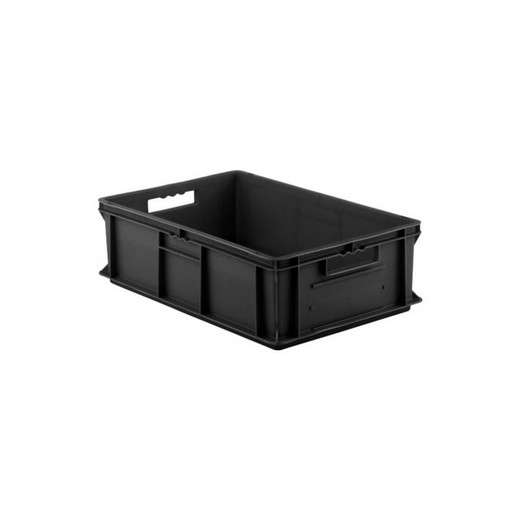 Looking: EF Stackable Conductive Container Solid Base/Sides 23.7"L x 15.8"W x 7.1"H  | By Schaefer USA. Shop Now!