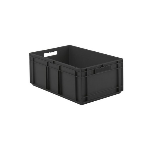 Looking: EF Stackable Conductive Container Solid Base/Sides 23.7"L x 15.8"W x 9.5"H  | By Schaefer USA. Shop Now!