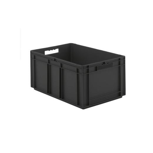 Looking: EF Stackable Conductive Container Solid Base/Sides 23.7"L x 15.8"W x 11.3"H  | By Schaefer USA. Shop Now!