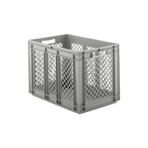 Looking: EF stackable Container Solid Base/Mesh Sides  23.7"L x 15.8"W x 16.6"H  | By Schaefer USA. Shop Now!