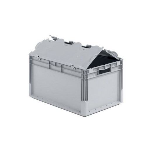 Plastic Shipping/Storage Tote With/Attached Lid