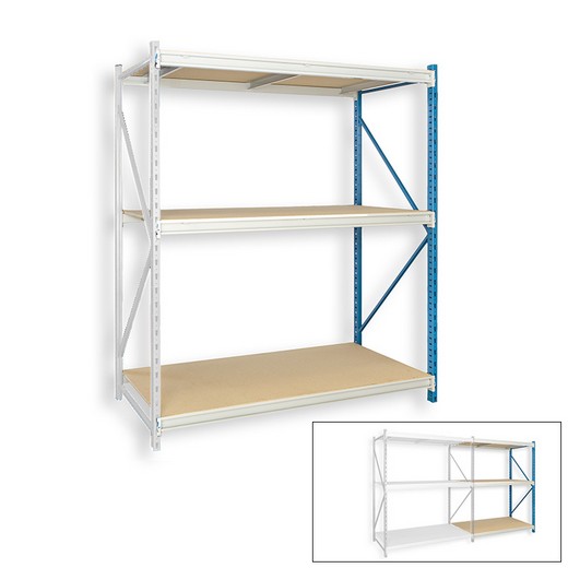 Looking: 99"H x 48"W x 48"D Bulk Rack Particle Board Add-on Shelving 3 Levels | By Schaefer USA. Shop Now!