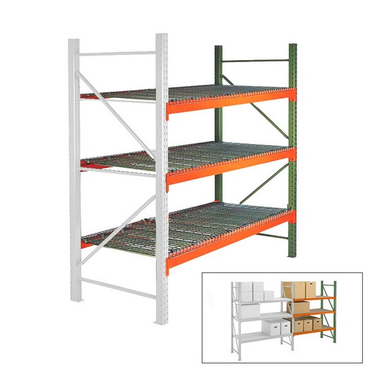 Looking: 96"H x 144"W x 48"D Pallet Rack Shelving With Wire Decking Add-On | By Schaefer USA. Shop Now!