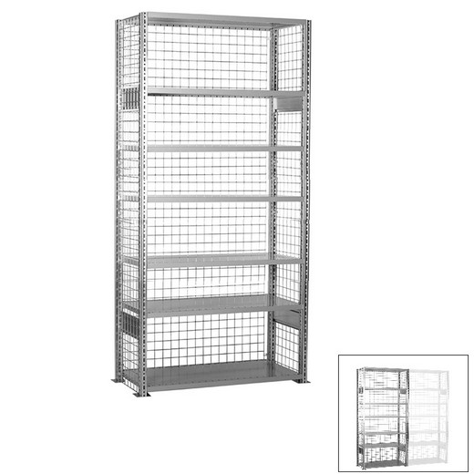 Looking: 118"H x 39"W x 32"D R3000 Heavy Duty Starter Closed Wire Shelving 7 Levels - Galvanized | By Schaefer USA. Shop Now!