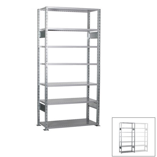 Looking: 118"H x 39"W x 16"D R3000 Standard Starter Open Shelving 7 Levels - Galvanized | By Schaefer USA. Shop Now!