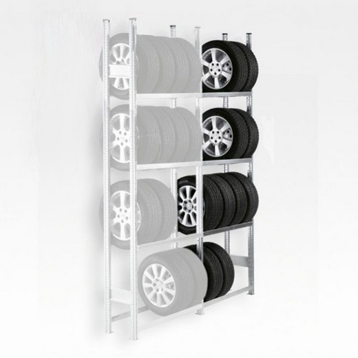 Looking: 118"H x 79"W x 16"D R3000 Tire Rack Shelving Add-On 4 Shelves | By Schaefer USA. Shop Now!